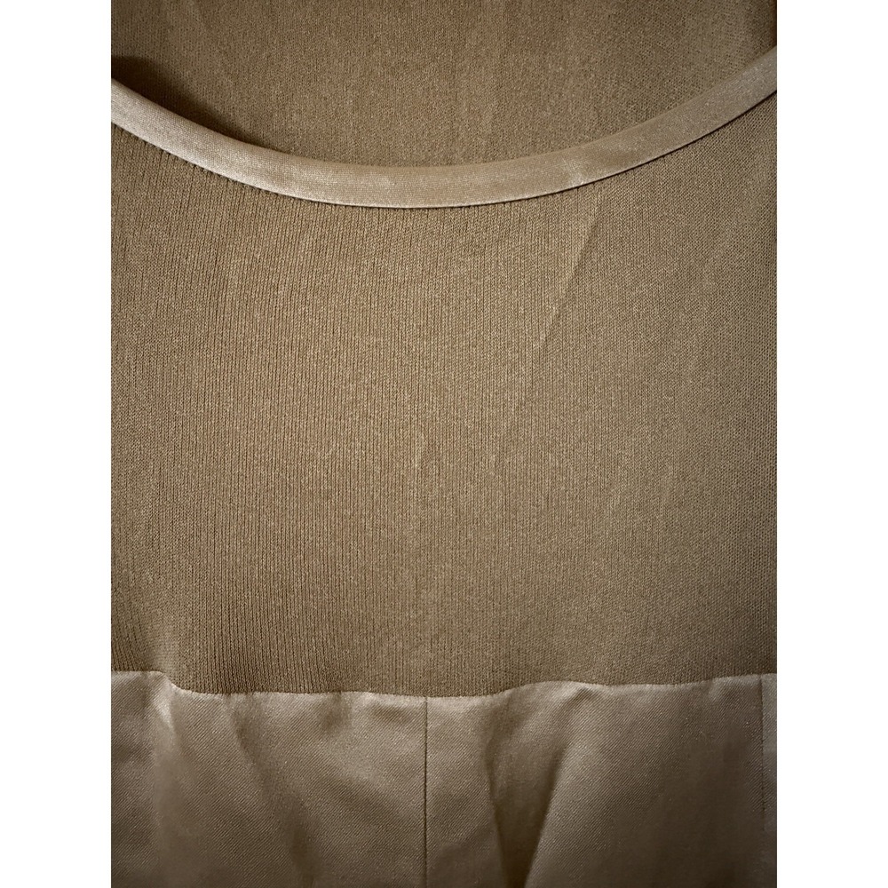 Vtg Heidi Weisel Silk Mini Slip Dress Champagne USA 90s Y2K Minimalist Luxury - Picture 3 of 16